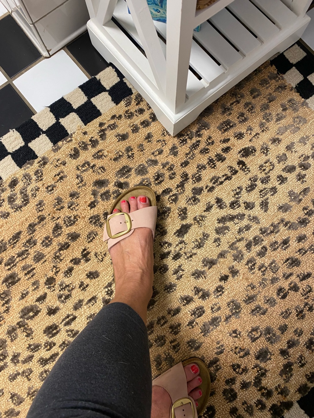 Birkenstock Madrid Big Buckle Slide Sandals in Blush Pink Suede - Picture 5 of 5